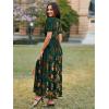 imageSimplee Womens Velvet Wrap Dress Short Sleeve High Split Fall Wedding Guest Dresses Long Formal Cocktail Party DressesGreen Gold