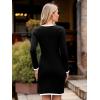 imageSimplee Womens Fall Sweater Dress Winter Knitted Long Sleeve Bodycon Mini Work Dress Casual Holiday Short Party DressesBlack