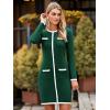 imageSimplee Womens Fall Sweater Dress Winter Knitted Long Sleeve Bodycon Mini Work Dress Casual Holiday Short Party DressesDark Green