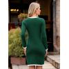 imageSimplee Womens Fall Sweater Dress Winter Knitted Long Sleeve Bodycon Mini Work Dress Casual Holiday Short Party DressesDark Green