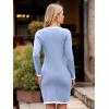 imageSimplee Womens Fall Sweater Dress Winter Knitted Long Sleeve Bodycon Mini Work Dress Casual Holiday Short Party DressesLight Blue