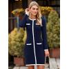 imageSimplee Womens Fall Sweater Dress Winter Knitted Long Sleeve Bodycon Mini Work Dress Casual Holiday Short Party DressesNavy Blue
