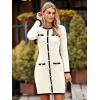 imageSimplee Womens Fall Sweater Dress Winter Knitted Long Sleeve Bodycon Mini Work Dress Casual Holiday Short Party DressesWhite