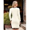 imageSimplee Womens Fall Sweater Dress Winter Knitted Long Sleeve Bodycon Mini Work Dress Casual Holiday Short Party DressesWhite
