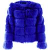 imageSimplee Women Luxury Winter Warm Fluffy Faux Fur Short Coat Jacket Parka Outwear1 Dark Blue
