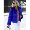 imageSimplee Women Luxury Winter Warm Fluffy Faux Fur Short Coat Jacket Parka Outwear1 Dark Blue