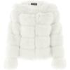 imageSimplee Women Luxury Winter Warm Fluffy Faux Fur Short Coat Jacket Parka Outwear1 Off White