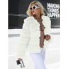 imageSimplee Women Luxury Winter Warm Fluffy Faux Fur Short Coat Jacket Parka Outwear1 Off White