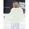 imageSimplee Women Luxury Winter Warm Fluffy Faux Fur Short Coat Jacket Parka Outwear1 Off White