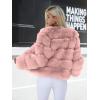 imageSimplee Women Luxury Winter Warm Fluffy Faux Fur Short Coat Jacket Parka Outwear1 Pink