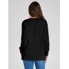 imageSimplee Womens Oversized Striped Sweatshirt Casual Long Sleeve Crewneck Loose Trendy Pullover Tops Fashion Clothes 2026Solidblack