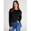imageSimplee Womens Oversized Striped Sweatshirt Casual Long Sleeve Crewneck Loose Trendy Pullover Tops Fashion Clothes 2026Solidblack