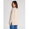 imageSimplee Womens Oversized Striped Sweatshirt Casual Long Sleeve Crewneck Loose Trendy Pullover Tops Fashion Clothes 2026Solidkhaki