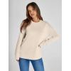imageSimplee Womens Oversized Striped Sweatshirt Casual Long Sleeve Crewneck Loose Trendy Pullover Tops Fashion Clothes 2026Solidkhaki