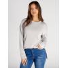 imageSimplee Womens Oversized Striped Sweatshirt Casual Long Sleeve Crewneck Loose Trendy Pullover Tops Fashion Clothes 2026Solidlight Grey