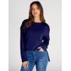 imageSimplee Womens Oversized Striped Sweatshirt Casual Long Sleeve Crewneck Loose Trendy Pullover Tops Fashion Clothes 2026Solidnavy Blue