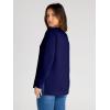 imageSimplee Womens Oversized Striped Sweatshirt Casual Long Sleeve Crewneck Loose Trendy Pullover Tops Fashion Clothes 2026Solidnavy Blue