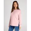 imageSimplee Womens Oversized Striped Sweatshirt Casual Long Sleeve Crewneck Loose Trendy Pullover Tops Fashion Clothes 2026Solidpink