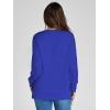 imageSimplee Womens Oversized Striped Sweatshirt Casual Long Sleeve Crewneck Loose Trendy Pullover Tops Fashion Clothes 2026Solidroyal Bue
